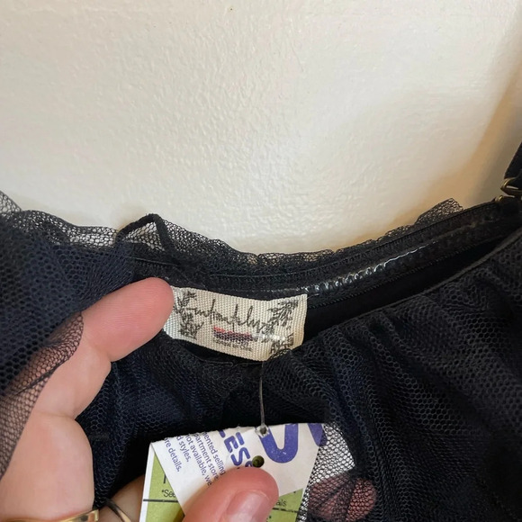 NEW Free People|| Ruffle Black Body Suit - Picture 8 of 10